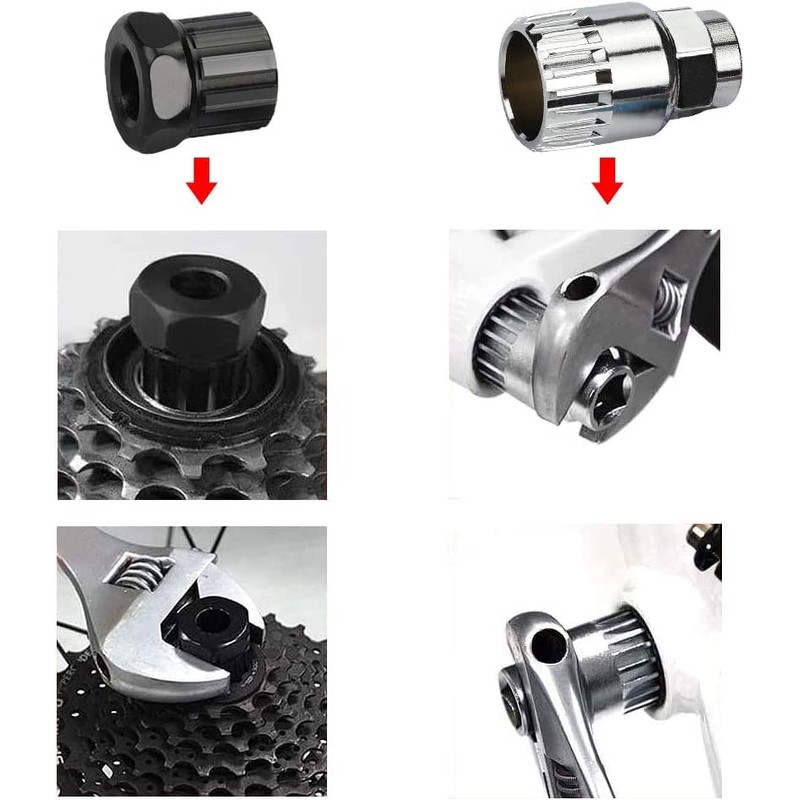 oumuik Bicycle tool with crank puller, bottom bracket inner bracket