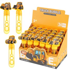 Construction Trucks Party Favors Bubble Wands for Kids Excavator Tractor Bubbles Construction Themed Birthday Party Supplies Goody Bag Stuffers Bubble Toy 24 pcs