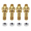 Ampper 3/8"-16 Brass Long Stud Side Post Battery Terminal Bolt,
