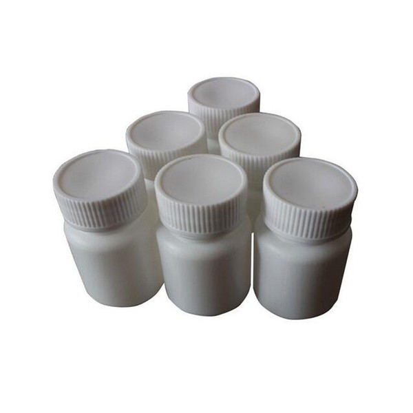 12PCS 20g Small White Plastic Empty Refillable Container Bottles Storage Holder Dispenser Organizer with Screw Cap for Solid Powder
