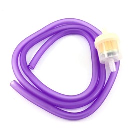 Petrol Hose in Purple Transparent and Petrol Filter with Magnet/Carburettor Connection e.g. for Baotian Hyosung Jinlun Rex RS Yiben Yiying Benzhou Znen Kymco China Scooter Quad ATV