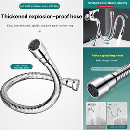 Tap Extension Rotating Faucet Extender Water Saver Aerator Water-Saving Sink Kitchen Mixer Tap Fittings 360° Rotatable Water Saving 2 Modes 1 Piece 30 cm