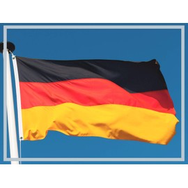 ARICONA FLAGS Germany flag - German flag 2x3ft with brass eyelets – weatherproof national flag for flagpole – 100% polyester – 60x90cm