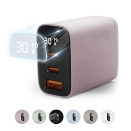 Charges 3 Devices in One! Charger, 30 W, High Output Rapid Charger, AC Adapter, Android PC Rapid Charger, 3 Ports, USB Rapid Charger, Type-C Rapid Charging, Type-c Adapter, PSE Certified, Charger, PD