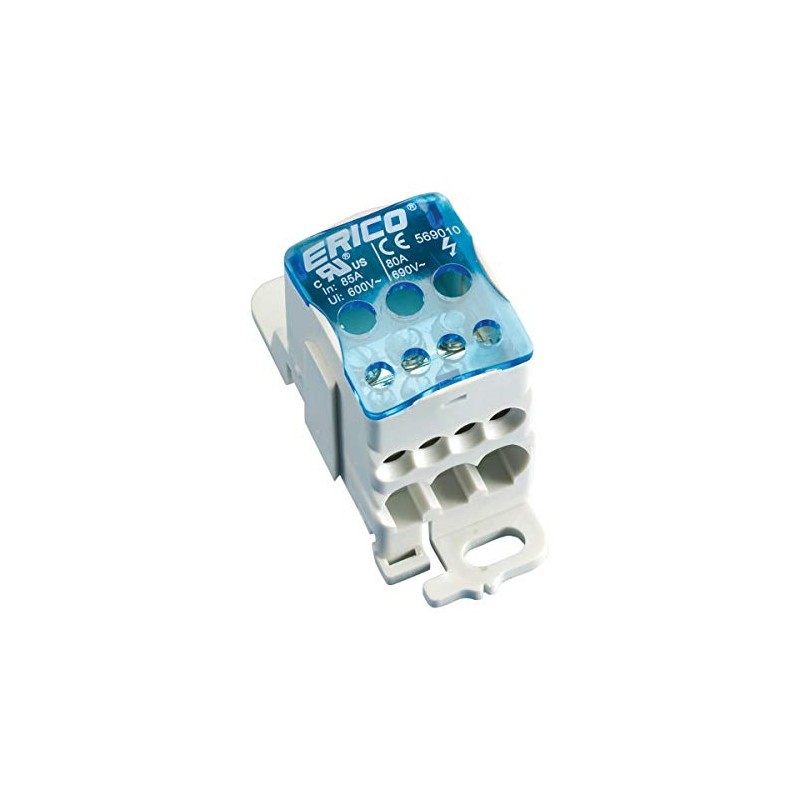 Erico 569101 Distribution Block, 1-P, 85A, DIN