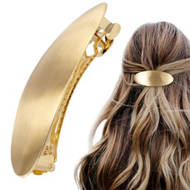 Kinretixia Oval Hair Clip, Vintage Metal Hair Clip, French Hair Clips, Golden French Wedding Hair Accessories for Women and Girls with Long