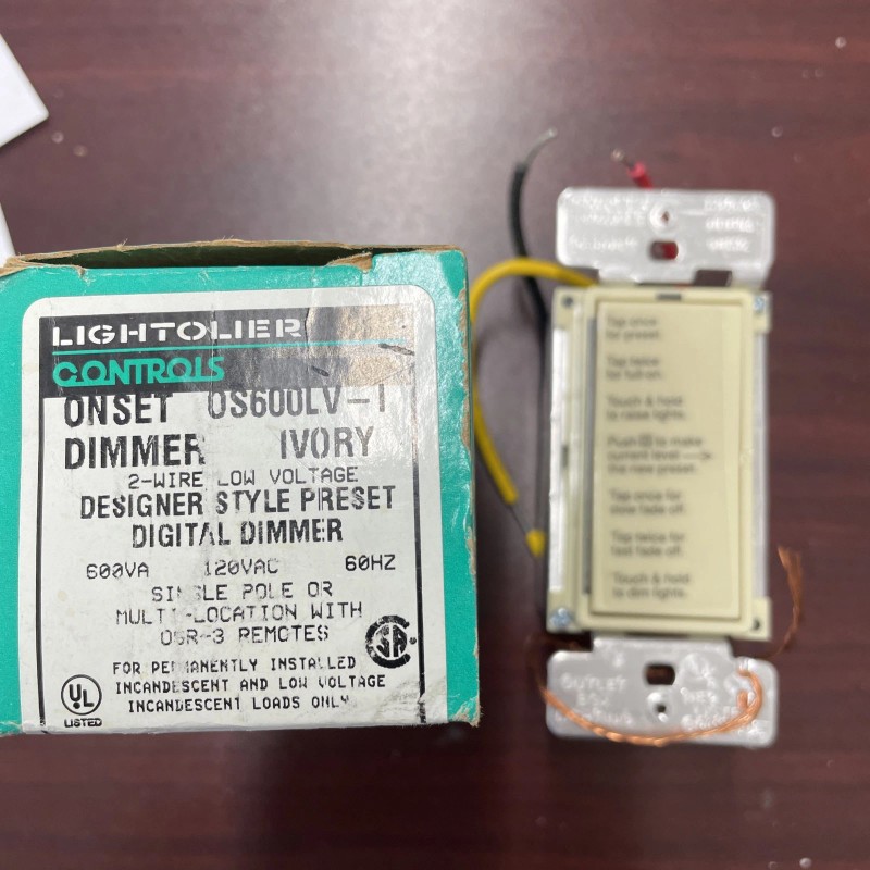 Lightolier ONSET dimmer OS600LV-I 600VA DIMMER 120V IVERY