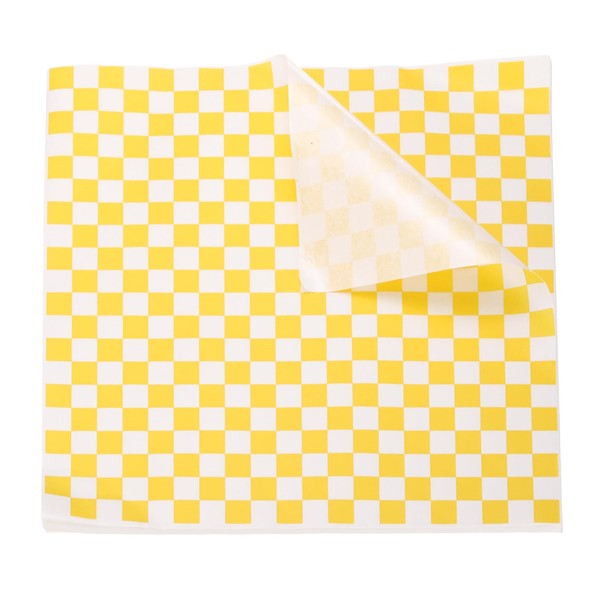 sourcing map 100pcs Square Checkered Wax Paper Sheets 11.81" x