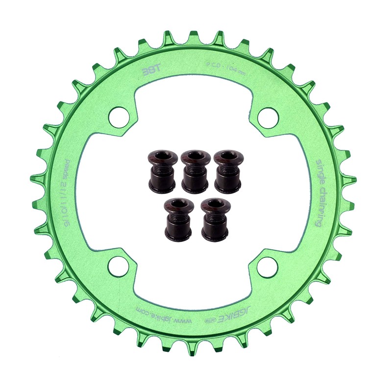 Jgbike ラウンドオーバルチェーンリング 104mm BCD chainring 30T 32T 34T 36T 38T