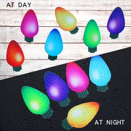 40 Pcs Christmas Car Magnets Lights Stickers Reflective Lights Magnets Christmas Car Refrigerator Decorations for Cars or Any Metal Surface (2.8 x 1.4 Inches)