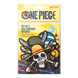 Grupo Erik Toppe Termoadesive One Piece Manga - Set 3 Toppe Adesive per Tessuti | Patch Ricamate per Zaini, Giacche e Borse, One Piece Gadget (10 x 11 cm)