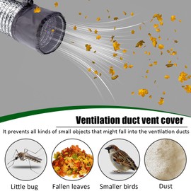 INCAUCA 8 Inch Grow Tent Vent Cover Filter, 2Pcs Grow Tent Duct Filter Vent Cover w/ Elastic Band & Fixed Buckle, Mesh Net Shield for Plant Grow Tent Ventilation Fan Exhaust Screen