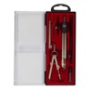 JAKAR STUDENT DRAWING SET self centring geared head compass, divider