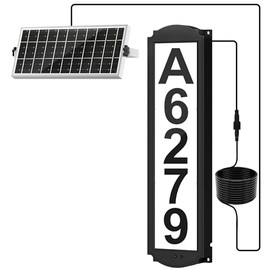T-SUN Solar House Numbers for Outside Light up, Solar Address Sign Color Changing - IP65 Waterproof Numbers for Address on House, Illuminated Lighted Address Markers Home Front Porch