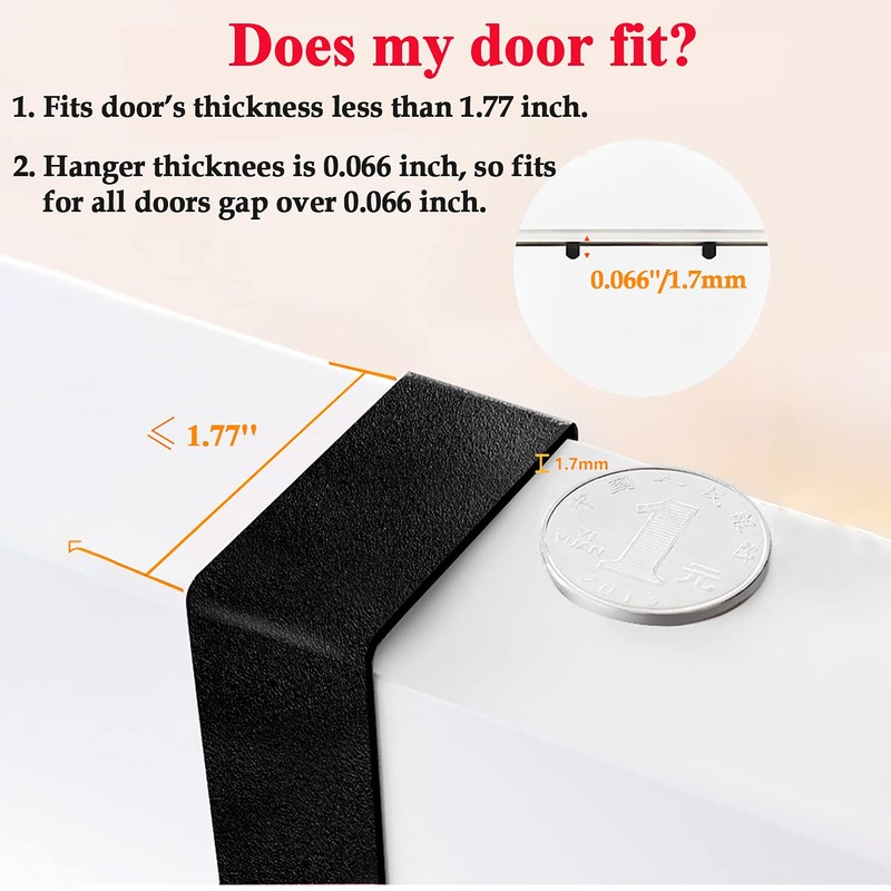 BeiLeiNiceHK Over The Door Hook Easy Installation Organizer Coat Hooks