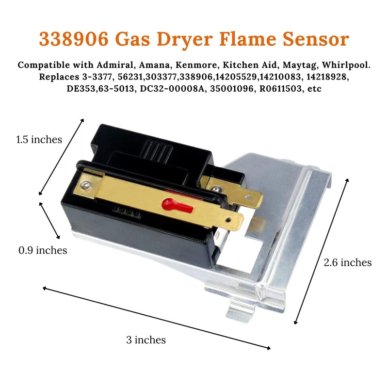 Gas Dryer Repair Kit - Includes 279311 Dryer Igniter, 279834