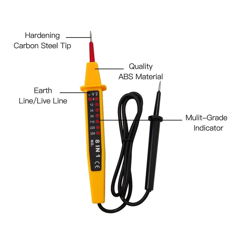 Electric AC/DC Voltmeter Ammeter Circuit Voltage Detector Pen Tester 6-380V
