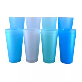 AOYITE Large Plastic Cups 32 oz - Reusable Big Drinking Cup set of 12 - BPA Free Dis...