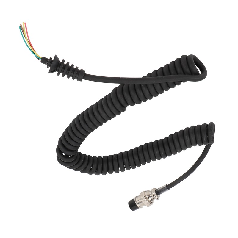 8Pin Speaker Mic Cable Radio Hand Microphone Coiled Cord Replacement