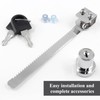 BokWin 2Pcs Sliding Glass Door Ratchet Lock Drawer Display Case