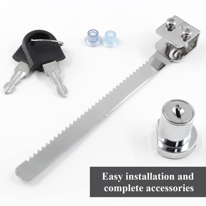 BokWin 2Pcs Sliding Glass Door Ratchet Lock Drawer Display Case