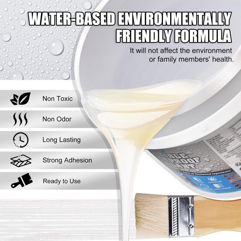 Waterproof Sealant - 35oz Water-Based Transparent Waterproof Coating, Invisible Water