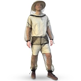 Universal Backpackers Mosquito Net Suit for Insect & Bug Protection - Jacket & Pants Netting - Outdoor Resistent Clothes