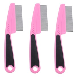 Beavorty 3pcs Metal Hair Pick Fine Tooth Comb Dandruff Brush Hair Combs Scalp Portable for All