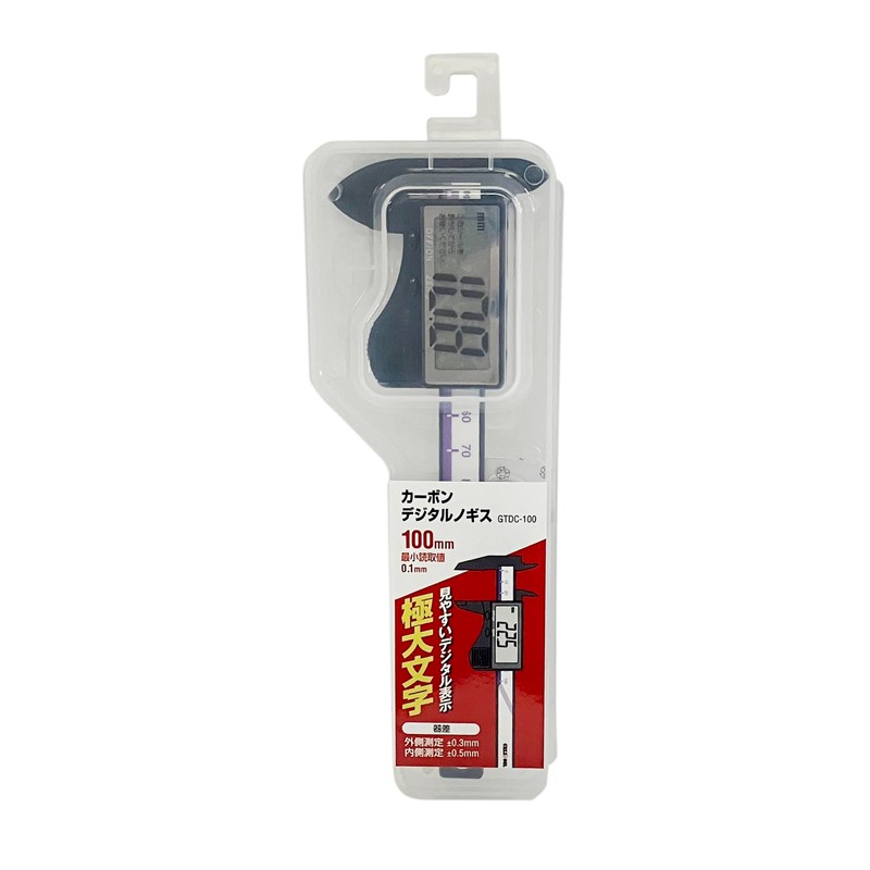 GRATTOOL GTDC-100 Carbon Digital Caliper 3.9 inches (100 mm)
