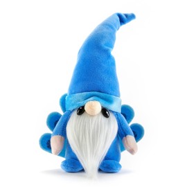 Hug Feel The Love - Peacock Gnome - Percy, Plush Gnome Decor, Swedish Gnome Ornament Tomte, Pocket Pal Gnomie Gift Figurine, 9 Inches
