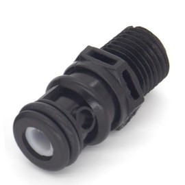 QuickMarine 8838TM6 Marine Universal Tank Male Sprayless Connector for Boat Fuel Gas Tank with 1/4" Fitting