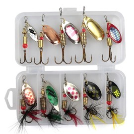Spinner Fishing Lures Artificial Fishing Baits Fishing Baits with Hooks Lifelike Fish Tackle 10Pcs Artificial Bait Fishing Bait Fishing Tackle Fishing Accessories Fishing Lures