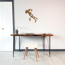 Colorfull Worlds Multilayered Wooden 3D Italy Map, Gift for Italian Friend, Italy Wooden Wall Decor, Map For Home & Kitchen or Office (Mixed, 102x120 cm | 40.2x47.2 inches)