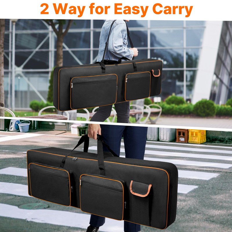 LIWSHWZ 88 Key Keyboard Case,10mm Pearl Cotton Full Padded Electric