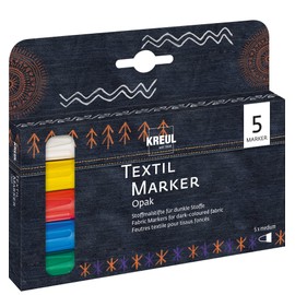 KREUL C Textilmarker JAVANA texi mäx OPAK, 5er-Set