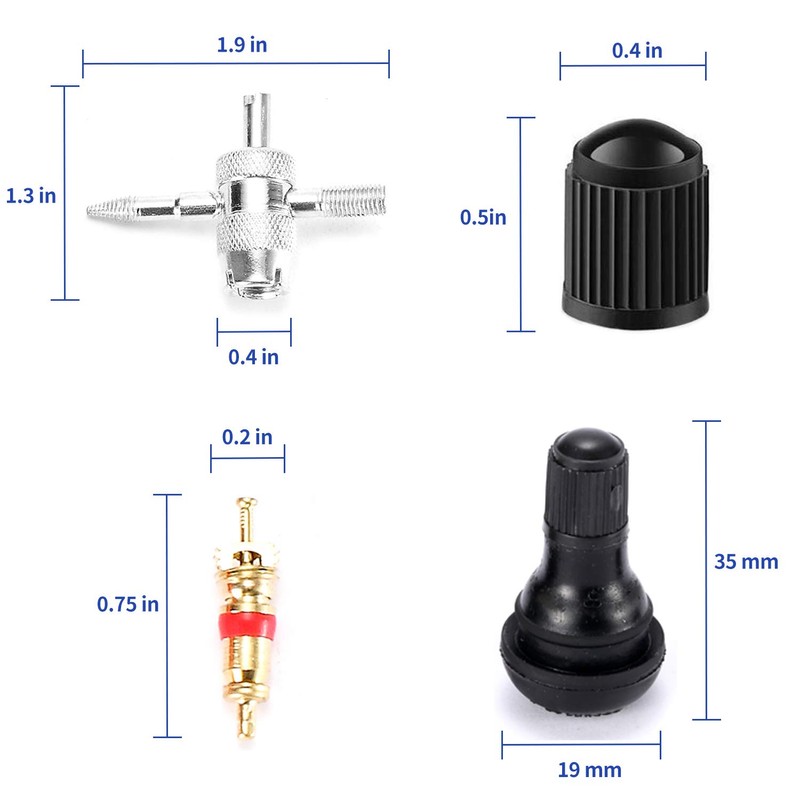 Rngeo Tire Valve Stem Puller Tools Set with 10 Pcs