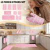Culudea Pink Kitchen Accessories Set 10 Piece - Cute Baking