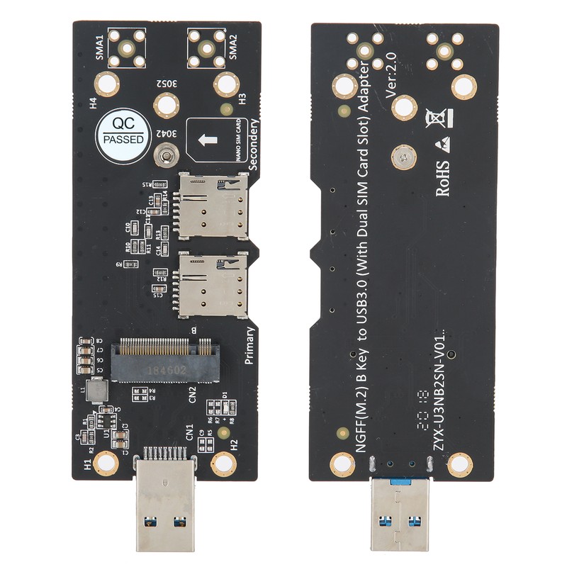 Adapter Card NGFF(M.2) Key B to USB 3.0 with Dual