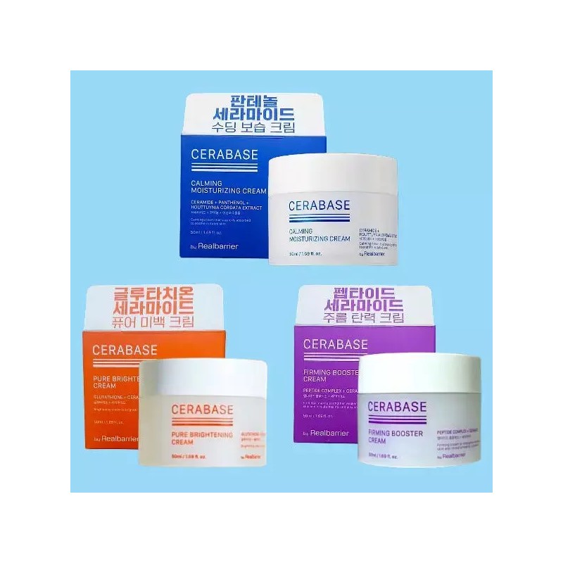 Real Barrier 바이 리얼베리어 세라베이스 카밍 모이스처라이징 크림 50ml x