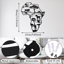 Animals Metal Wall Art Decor, Black Animals Metal Art Ornament Wall Hanging Wall Decoration for Garden Home Bedroom Decoration