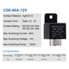 EHDIS 12V Motor Relay 5 Pin Coil 40amp Spdt Model