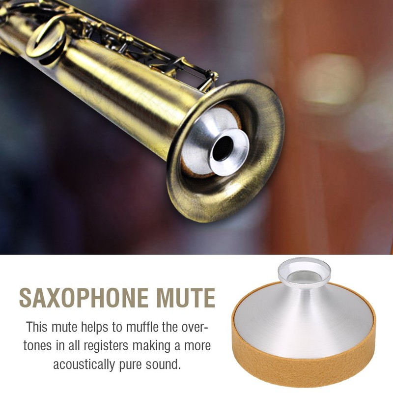 Tenor Sax Mute Eujgoov Aluminum Alloy Saxophone Sound Dampener Accessory