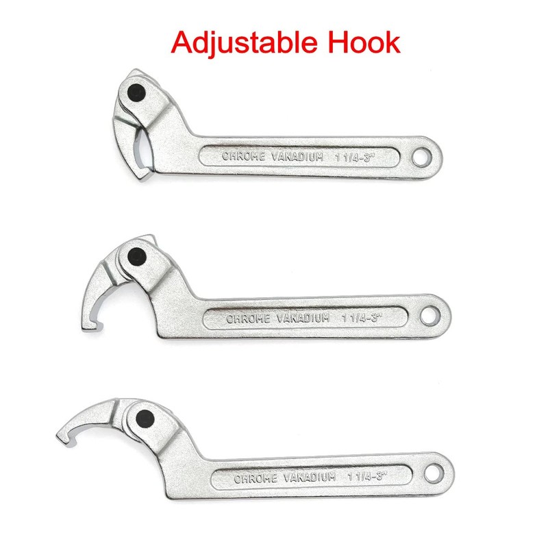 JZK 32-75mm, C Spanner with Adjustable Hook, Adjustable Hook Wrench,