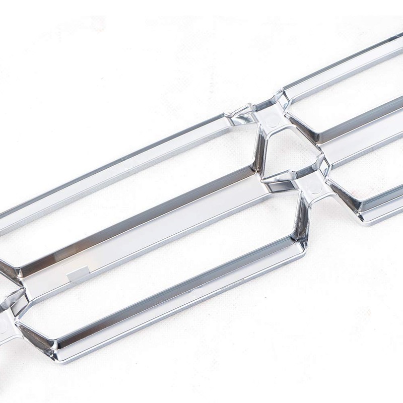PIT66 1Pc Chrome Upper Bumper Grille Skin Guard Snap On