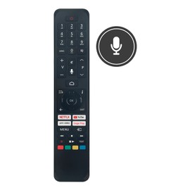 ALLIMITY RC45160 Ersatz Sprach Fernbedienung passend für Telefunken Finlux 55UA9000 55UA9300 65UA9000 XU50AJ600 D65V900M4CWH 65-FAE-9060 55-FAE-7360 43-FAE-9560 32-FFF-5670 55-FAE-9560 24-FHMF-5770