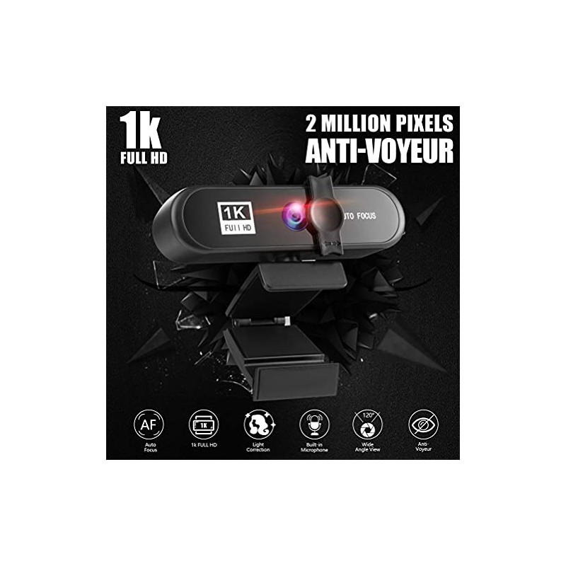 Cámara Web USB 4K con Enfoque Automático con Micrófono, Cámara