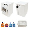 Cyraft 1:12 Scale Miniature Electric Washing Machine and Laundry Set,
