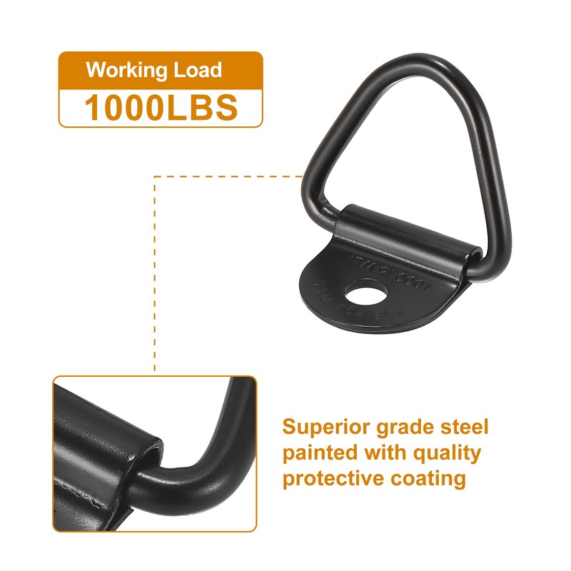 X AUTOHAUX Tie Down Anchor 1/4" Diameter V Shape Ring