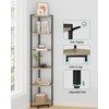 Hzuaneri Corner Shelf Stand, Corner Bookshelf, Storage Standing Shelf Unit
