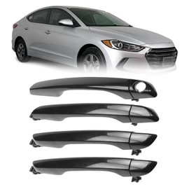Gaogsiy Exterior Door Handles(4PS with Cover Cfits Elantra 2017 2018 2019 2020, Front and Rear Side Replace 82651-F0010,82651-F2010